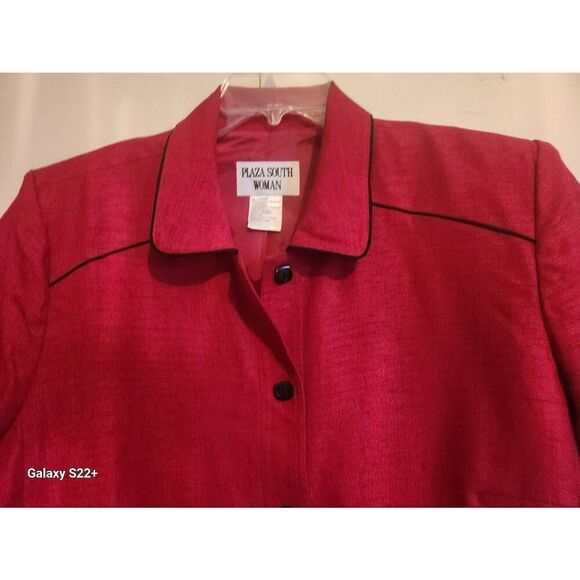J15  Plaza South Woman plus sz jacket/blazer button-up top - Picture 2 of 10